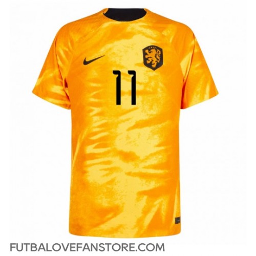 Holandsko Steven Berghuis #11 Domáci futbalový dres MS 2022 Krátky Rukáv